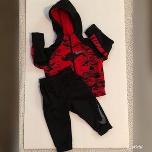 Nike baby boy zip up hoodie and pants ~ 12 months